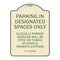 Signmission Parking in Designated Spaces Illegally Parked Vehicles Cited or Towed Alum, 24" x 18", TG-1824-23438 A-DES-TG-1824-23438 - alternate 1